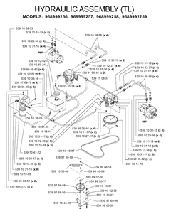 Hydraulic Pump - Motor 2 Diagram and Parts List for IZ5223T (968999257)(2005-08) Husqvarna Lawn Mower