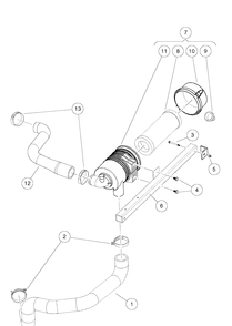 Intake Duct And Air Box Assembly Kawasaki Gasoline Vehicles Diagram and Parts List for HUV4421GXP 2009 Husqvarna Lawn Tractor