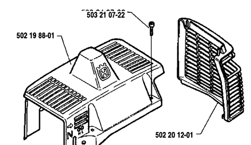 Cylinder Cover Diagram and Parts List for 235R 1992-12 Husqvarna Brush Cutter