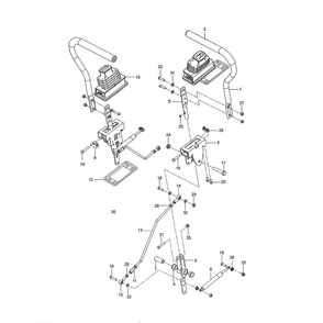 Steering Diagram and Parts List for 967324101-00  Husqvarna Lawn Tractor