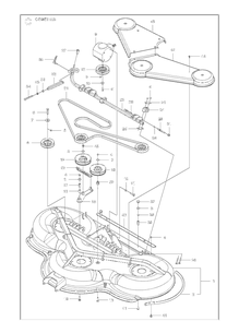61 Inch/155cm Cutting Deck 3 Diagram and Parts List for C155 (P500-series)(967009701)(2012) Husqvarna Lawn Mower