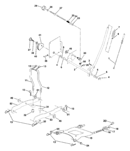 Mower Lift Diagram and Parts List for YTH1848XP (954567260-D)(2001-12) Husqvarna Lawn Tractor
