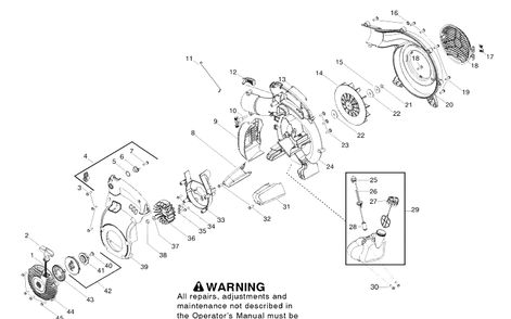 Repair Parts (A) Diagram and Parts List for 125B 2008-05 Husqvarna Leaf Blower / Vacuum