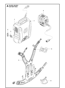 Battery Pack Diagram and Parts List for BLI950X 2018-06 Husqvarna Lawn Tractor Accessories