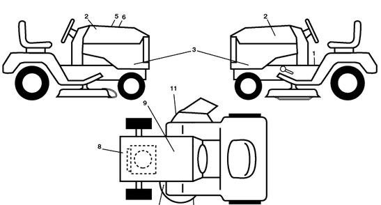 Decals Diagram and Parts List for YTH2348 (917289570)(2010-04) Husqvarna Lawn Mower