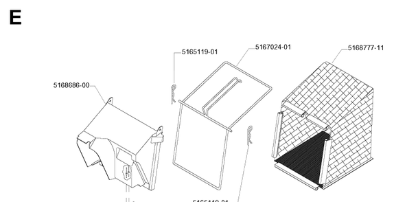 Bagger 2 Diagram and Parts List for JET46R  Husqvarna Lawn Mower