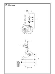 Ignition System Diagram and Parts List for 226HD60S (967279804)(20171000001-Current) Husqvarna Hedge Trimmer
