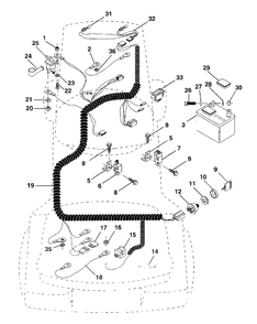 Electrical Diagram and Parts List for LR125 (954000522-A)(1992-12) Husqvarna Lawn Tractor