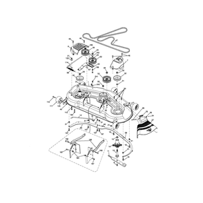 Mower Deck Diagram and Parts List for YTS4500  Husqvarna Lawn Tractor