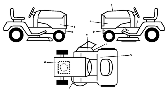 Decals Diagram and Parts List for TS142T (96041044900)(2020-03) Husqvarna Lawn Tractor