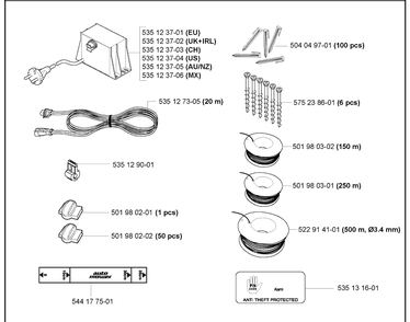 Part Location Diagram of 596286701 Husqvarna Wire
