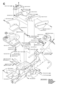 Cover 2 Diagram and Parts List for PF21AWD (953536501)(2005-04) Husqvarna Lawn Tractor