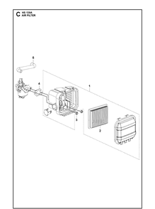Part Location Diagram of 531147236 Husqvarna Air filter assembly