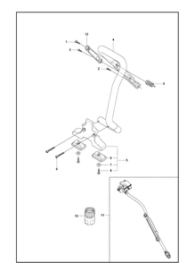 Handle Diagram and Parts List for K970 2016-07 Husqvarna Lawn Tractor Accessories