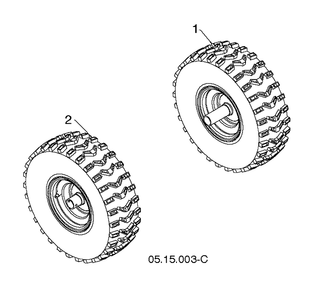Wheels And Tires Diagram and Parts List for ST327 (96193012701)(2019-04) Husqvarna Snow Blower