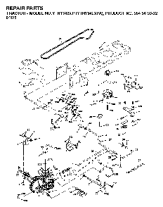 Drive Diagram and Parts List for YTH1342XP (YTH1342 XPA, 954569332)(2003-03) Husqvarna Lawn Tractor