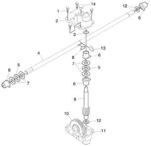 Gear Case Assembly Diagram and Parts List for 55C21HV (954223890-A)(2003-12) Husqvarna Lawn Mower