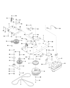 Engine Plate Diagram and Parts List for MZ5424S (967003903)(2013-07) Husqvarna Lawn Mower