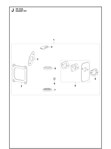 Part Location Diagram of 599348567 Husqvarna Gasket kit