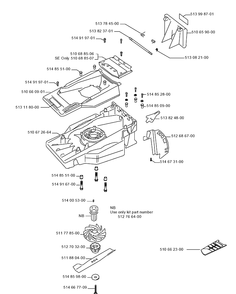 Frame 3 Diagram and Parts List for R43  Husqvarna Lawn Mower