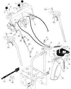 Control Panel / Discharge Chute Diagram and Parts List for 1130SBE (96193001704)(2007-12) Husqvarna Snow Blower