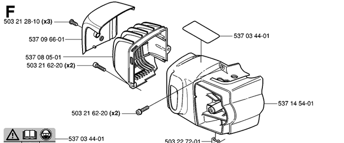 Cover Diagram and Parts List for 326HD75 (X-SERIES)(20030100001-20062700000) Husqvarna Hedge Trimmer