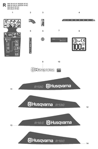 Part Location Diagram of 544439401 Husqvarna Label