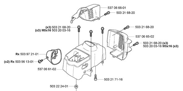 Covers Diagram and Parts List for 326LX 2007-01 Husqvarna Trimmer