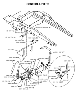 Controls Diagram and Parts List for EZ4217KAA (968999373)(2006-02) Husqvarna Lawn Mower