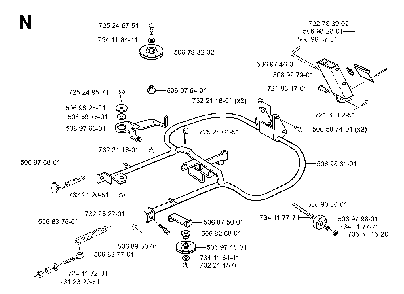 Frame Diagram and Parts List for RIDER11BIOCLIP (953519901)(2004-01) Husqvarna Lawn Tractor