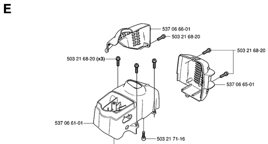 Cover Diagram and Parts List for 326HE4 (X-SERIES)(20033100001-20040100000)(2003) Husqvarna Hedge Trimmer
