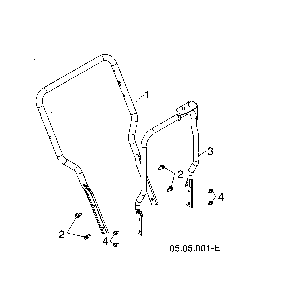 Lower handle Diagram and Parts List for 96193010106  Husqvarna Snow Blower