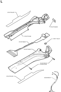 Tube Diagram and Parts List for 225BV 19963100001-19970500000 Husqvarna Leaf Blower / Vacuum