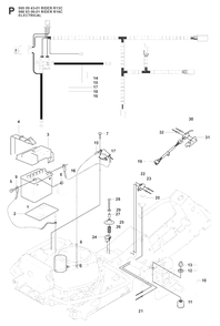 Electrical Diagram and Parts List for R13C (965094301)(2008-04) Husqvarna Lawn Tractor