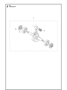 Crankshaft Diagram and Parts List for 461 2013-01 Husqvarna Chainsaw