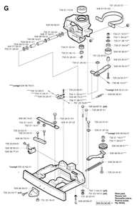 Steering Column Diagram and Parts List for R13BIO 2002-02 Husqvarna Lawn Tractor