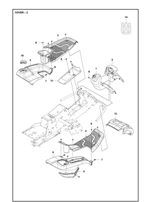 Cover 2 Diagram and Parts List for R216TAWD 2021-11 Husqvarna Lawn Mower