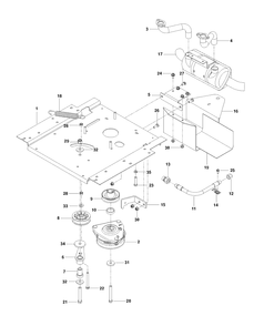 Part Location Diagram of 581726501 Husqvarna Exhaust pipe asm dual kaw rt