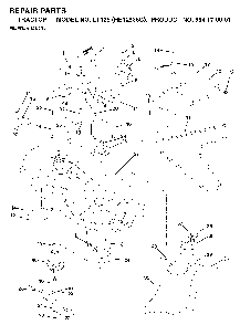 Mower Deck / Cutting Deck Diagram and Parts List for LT125 (HE12536C, 954170001)(1996-01) Husqvarna Lawn Tractor