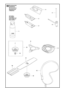 Accessories Diagram and Parts List for 241RJ  Husqvarna Brush Cutter