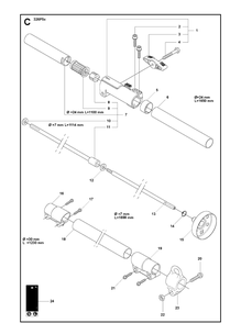 Shaft Diagram and Parts List for 326P 20080900001-current Husqvarna Pole Saw