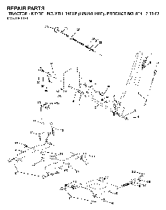 Mower Lift / Deck Lift Diagram and Parts List for YTH1848XP (HAU18H48E, 954170057)(2003-01) Husqvarna Lawn Tractor