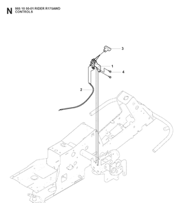 Controls Diagram and Parts List for RIDER175AWD (965105001)(2008-06) Husqvarna Lawn Mower