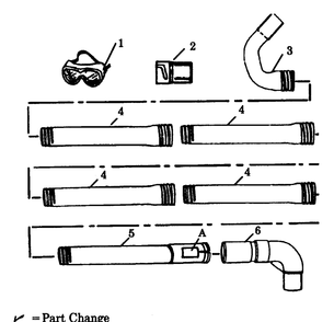 Gutter Attachment Kit Diagram and Parts List for 22HB 1988-01 Husqvarna Leaf Blower / Vacuum
