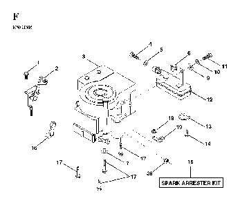 Engine And Cutting Equipment Diagram and Parts List for LTH130 (HE13H36D, 954820001)(1997-03) Husqvarna Lawn Tractor