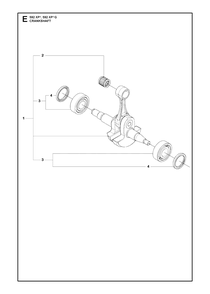 Crankshaft Diagram and Parts List for 592XP-XPG  Husqvarna Chainsaw