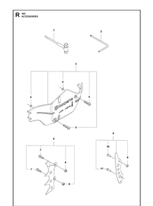 Accessories Diagram and Parts List for 585  Husqvarna Chainsaw