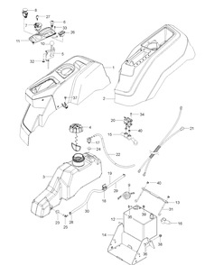 Ignition System Diagram and Parts List for Z254F (96784490101)(2018-10) Husqvarna Lawn Mower