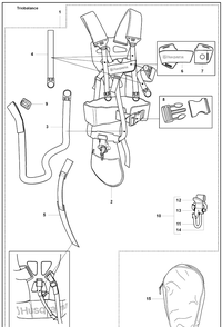 Harness/Triobalance Diagram and Parts List for 355FXT 2008-07 Husqvarna Brush Cutter