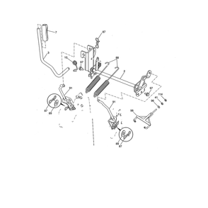 Mower Lift Diagram and Parts List for GTH52XLS-96045005700  Husqvarna Lawn Tractor